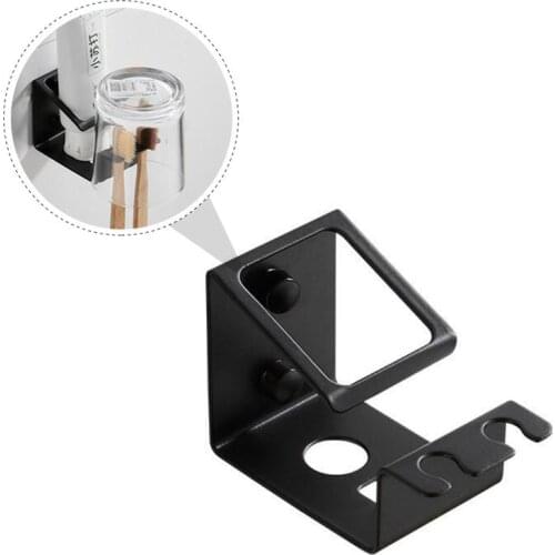 1Pc Toothbrush Holder Stainless Steel Sturdy Organizer Toothbrush Holder Self Storage Rack for Toilet Home Bathroom Hotel