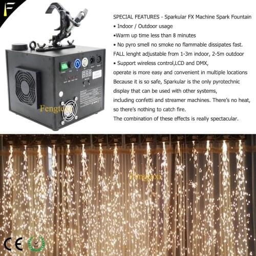 Fall Sparkular FX Machine Cold Spark Stream Fountain Meteor Waterfall Flame Firework Sparkler Display at Wedding Celebration