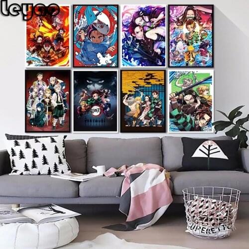 Japanese Anime Demon Slayer Poster Picture Art Home Decor 5d Diy Diamond Painting Bedroom Living Kids Room Sofa Wall Decor