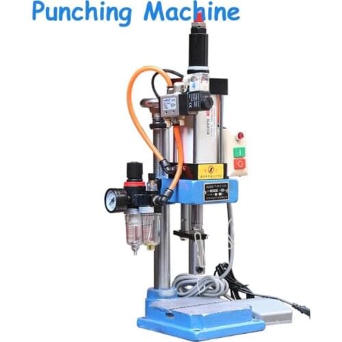 Pneumatic Punching Machine Hand Press Machine Adjustable Force 200KG Pneumatic Puncher 110V/220V Single Column