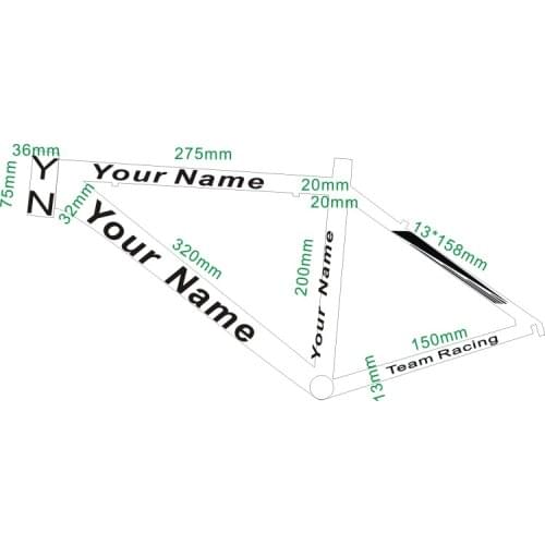 Custom Name Bike Decal Cycling Frame ID Sticker Bicycle Custom Stickers Customized Bicycle Sticker Racing Team Stickers