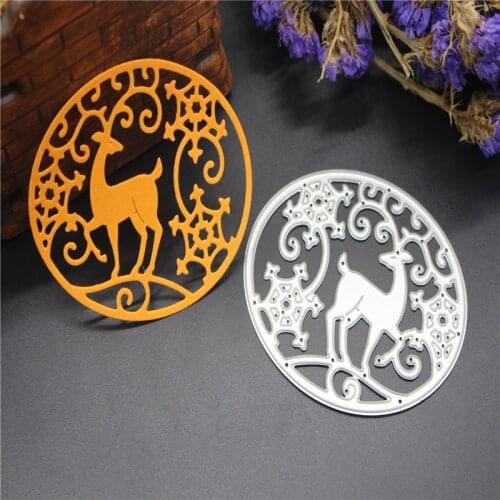 SCD275 Christmas Deer Metal Cutting Dies For Scrapbooking Stencils DIY Album Cards Decoration Embossing Folder Craft Die Cuts