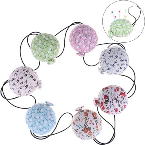 1Pc Ball Shaped DIY Craft Needle Pin Cushion Holder Sewing Kit Pincushions Wrist Strap Pin Cushion Home Sewing Supplies New