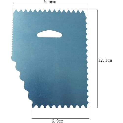 Aluminium Alloy Butter Scraper With Serrated Teeth Fondant Cake Decorating Pastry Baking Tools