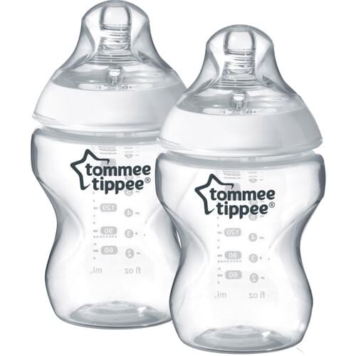 Tommee Tippee PP Closer to Nature Feeding Bottle, 260 ml x 2-White