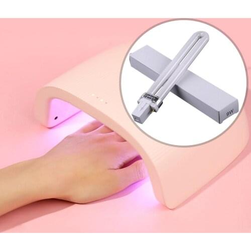 9W 365nm U-shaped UV Lamp Tube Nail Dryer Lamp Bulb Nail Phototherapy Machine Lamp for Nail Art