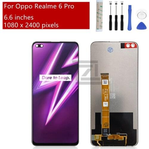 For OPPO Realme 6 Pro display LCD touch screen digitizer Assembly for Realme 6 Pro lcd replacement Repair Parts 6.6"