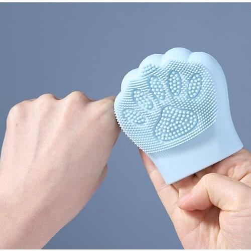 1PC Cat Claw Shape Silicone Facial Cleansing Brush Cleaning Shrinking Pores Face Washing Brush Facial Massager Tool