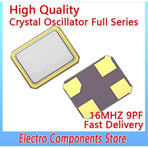 10 PCS Quartz Crystal Resonator Passive Oscillator 16MHZ 4Pin 3225 Passive Patch SMD Crystal 9PF ±10PPM 3.2*2.5MM YSX321SL