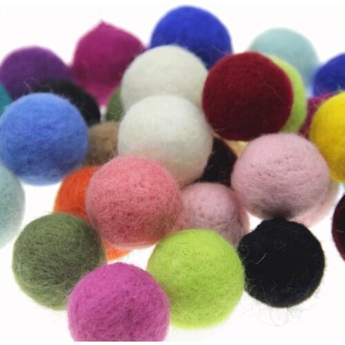 10pcs Wool Felt Balls Round Wool Felt Balls Pom Poms DIY Handmade Craft Christmas Gifts Felt Garland Fieltro Para Manualidades