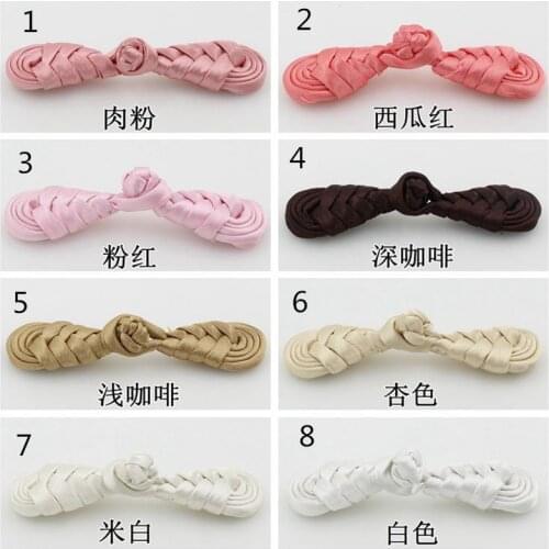 15Pairs / bag Different color Chinese Knot button and frog button for sewing garment size 7.5cm x1.5cm