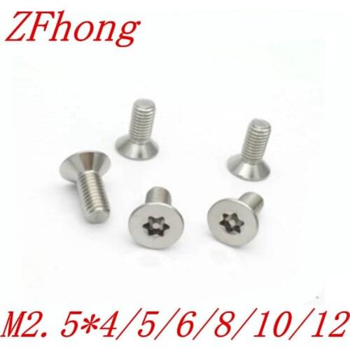 500pcs M2.5 2.5mm Security Screw Flat Head Socket Cap Torx Screws Tamper Resistant Stainless Steel