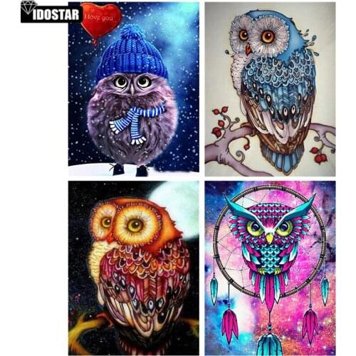 5d diy full square / round owl diamond painting diamond embroidery diamond inlaid animal diamond mosaic