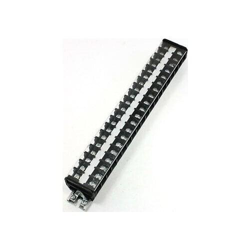 660V 20A Rail 20 Positions Rows Covered Screw Terminal Barrier Block