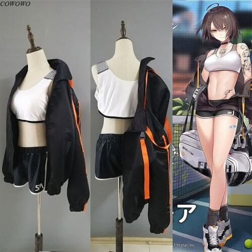 Anime! Azur Lane Baltimore Game Suit Tennis Wear Uniform Cosplay Costume Halloween Party Outfit Daily Sportswear Women 2021 NEW