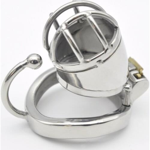 Chaste Bird Stainless Steel Male Chastity Small Cage with Base Arc Ring Devices Cock Ring Penis Ring Adult sex toys C271