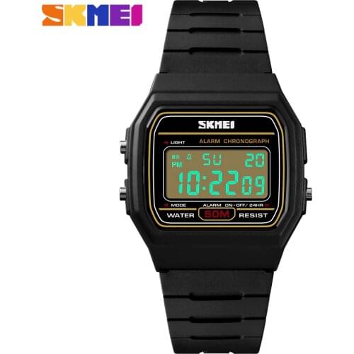 SKMEI Brand Mens Digital Watch Chronograph Sport Electronic Bracelet 50M Waterproof Men Wristwatch Alarm Clock Mens Watches