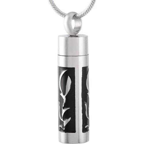 CMJ2174 Hot Selling Openable Memorial Jewelry Cylinder Cremation Urn Pendant Necklace Urn Funeral Jewelry