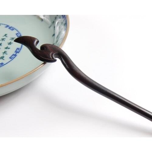 Retro Ancient Chinese Hairpin Wooden Hair Sticks Forks Clips Hand-Carved Phoenix Shape Chopsticks Coiled Hair Ornaments