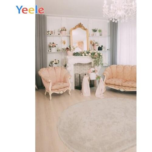 Christmas Fireplace Carpet Sofa Curtain Mirror Home Decor Backdrop Photography Custom Photographic Background For Photo Studio
