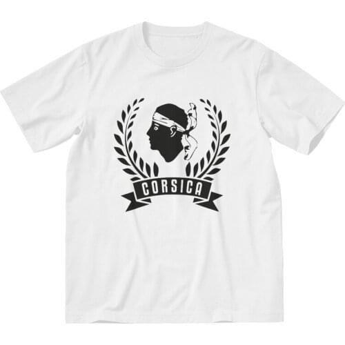 Corsica Corse Flag Island France Tshirt Men Unique Tee Tops Cotton T Shirt Short Sleeve Patriotic French Flag T-shirts Gift