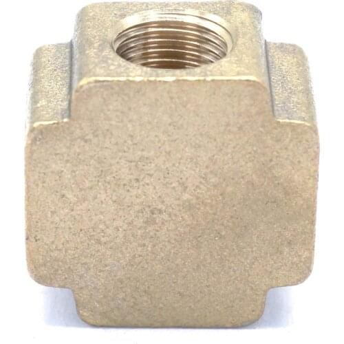 Cross 4 Way Brass Pipe fitting Equal Female Connector 1/8" BSP Thread For Grease System hydraulic system