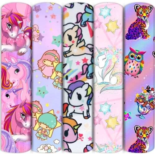 Unicorn Constellation Polyester Cotton Fabric Patchwork Sewing Kid HomeTextile Cloth Quilting Dress Curtain,1Yc17200