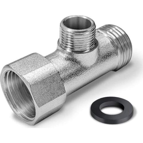 Metal Brass T Valve Adapter Connector for Toilet Seat Bidet Attachment Bathroom Plumbing Fittings Accessory Part