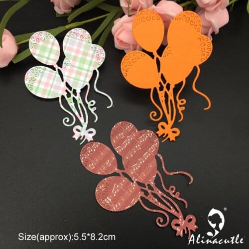 Alinacutle Die Cut Metal Cutting Die Holiday Balloon Scrapbooking Paper Craft Handmade Card Punch Art Cutter Die