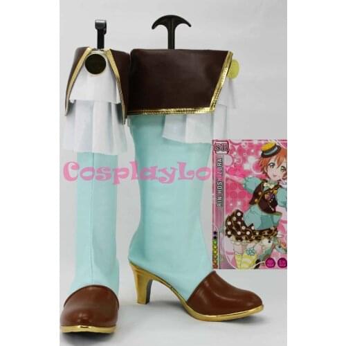 Newest Custom Made Japanese Anime Lovelive! Fruitfresh Hoshizora Rin Cosplay Shoes Boots For Halloween