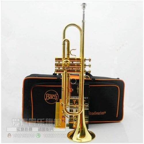 Factory Outlet Professional Bb Trumpet LT180S-43 Gold Lacquer Instrumentos Musicales Profesionales Mouthpiece
