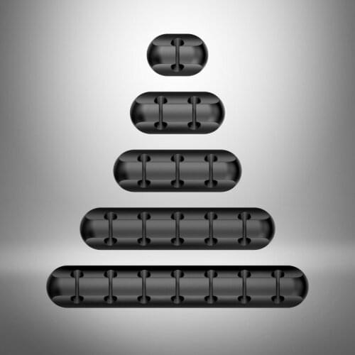 USB Cable Organizer Wire Winder Silicone Tie Fixer Wire Management organizador Cord Clip Office Desktop Phone Cables holder