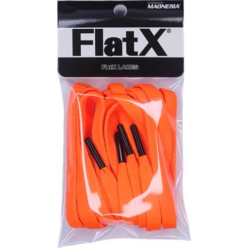 FlatX 8mm Neon Orange/Black Color Metal Tips Shoelaces High Quality Professional Sneaker Laces Shoelace Lacet