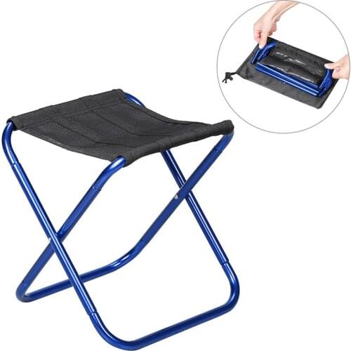 Portable Fishing Chair Ultralight Foldable Stool Outdoor Camping Picnic Seat Chair Aluminum Alloy High Load 80kg Travel Chairs