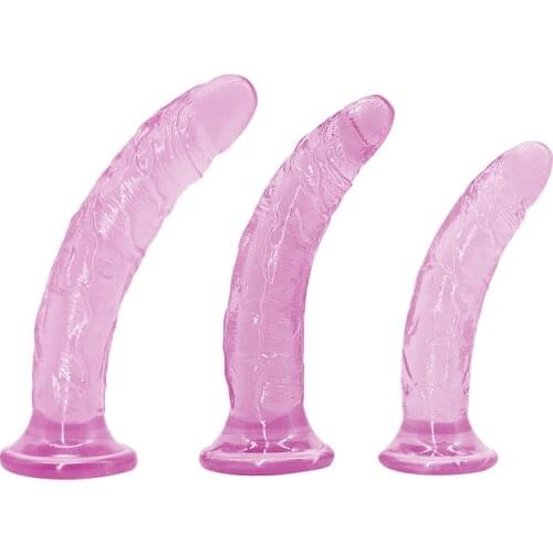 Realistic Penis Dildo for Women Big Penis With Suction Cup Sex Toys Crystal Vagina Anal Butt Plug Fake Cock Sex Toys for Women