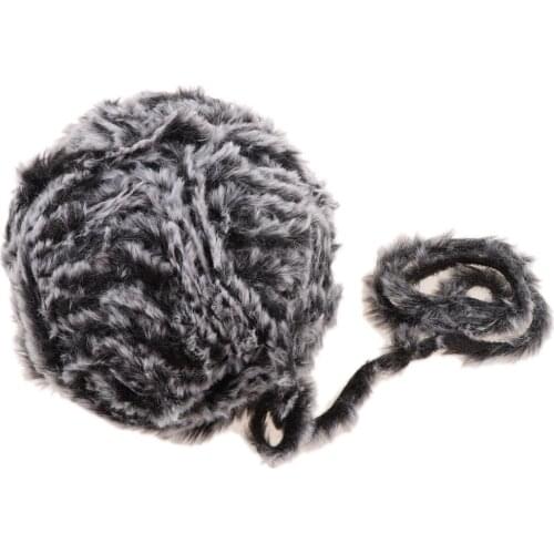 2 Pieces 32 Meters Soft Polyester Fluffy Faux Fur Yarn Eyelash for Crocheting Knitting