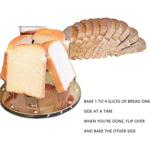 Simple Portable Stainless Steel Toast Rack Outdoor Camping Toaster Folding Portable Grill Multi-Purpose Stove Grill