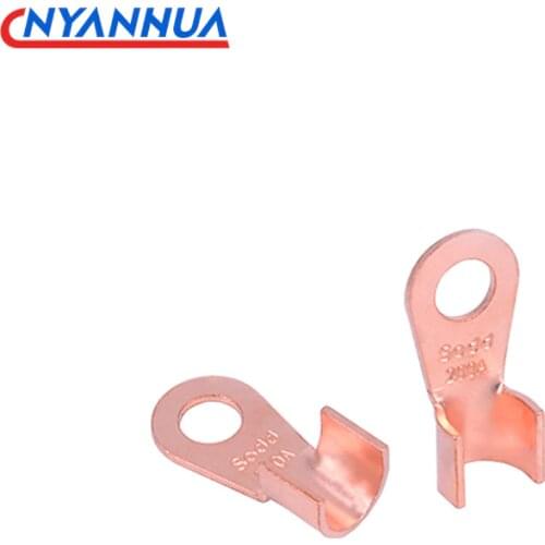 1PC 10/20/30/40/50/60/80/100/150A Terminal OT Series Splice Wire Dia Copper O Shape Circular Naked Battery Cable Connector