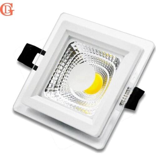 LED Downlight COB Dimmable 7W 10W 12W 15W COB LED Panel Light AC85-265V Recessed LED Downlights Square Downlight With Driver