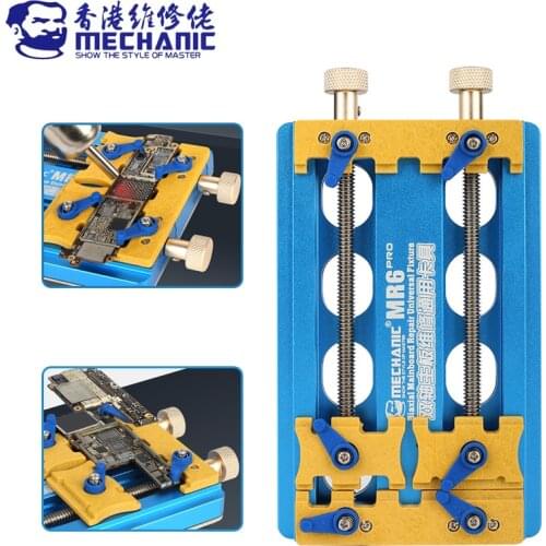 MECHANIC MR6 Pro Universal PCB Holder Double Bearing Jig Fixture for iPhone Huawei Motherboard Soldering Tools Rework Platform