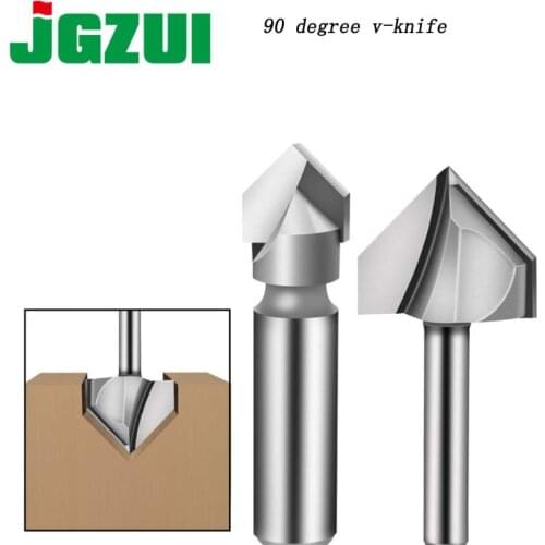 90 degree v-cutter woodworking milling cutter trimming machine tool head aluminum plastic plate slotting integrated wall folding