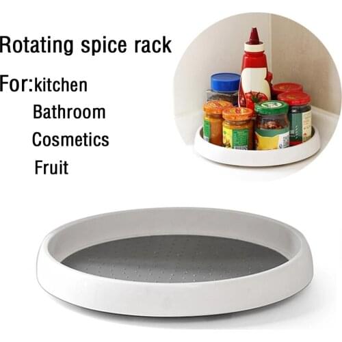 360 Degree Rotating Spice Rack Lazy Susan Turntable Cabinet Organizer Kitchen Organizer for Pantry, Bathroom, Refrigerator