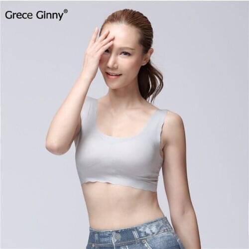 Womens Sleep Invisible Underwear No Steel Ring Glossy Bra Free Binding Free Comfort Summer Thin