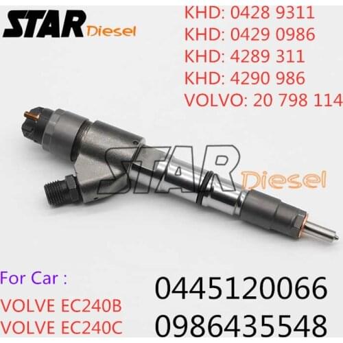STAR diesel Injector 0445120066 0986435548 KHD: 0428 9311 KHD 04290986 4289311 4290986 20798114 Parts For VOLVE EC240B EC240C