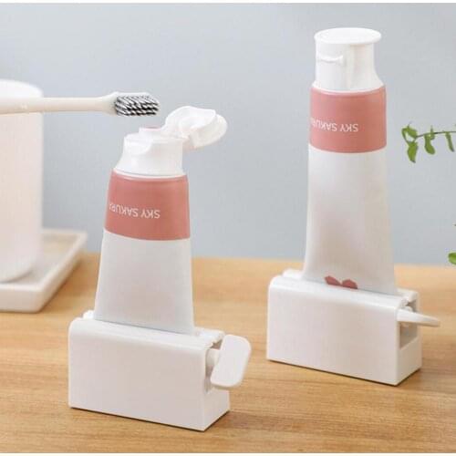 2PC Home Silicone Toothpaste Tube Squeezer Easy Dispenser Rolling Holder Bathroom Supply Tooth Cleaning Accessories Creme Dental