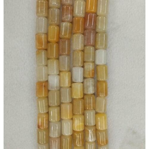 2016 Fashion good quality natural stone Cylinder tube charms Beads 10x14mm for jewelry Making Wholesale 50pcs/lot free