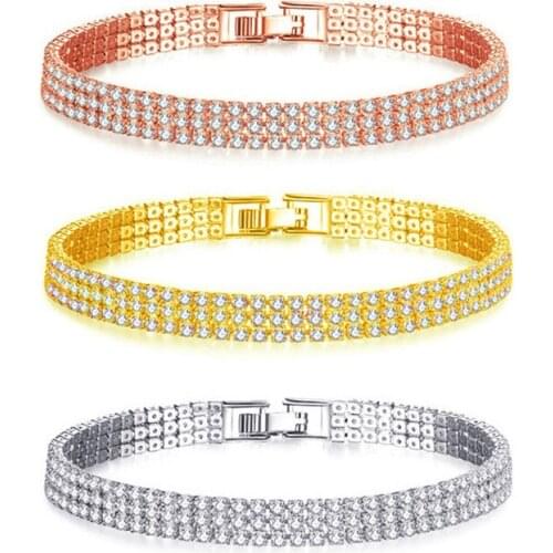 2020 Charm Bracelet With Full Rhinestone Exquisite Fashion Luxurious Jewelry Anniversary Gift For Women Accessories Wholesale