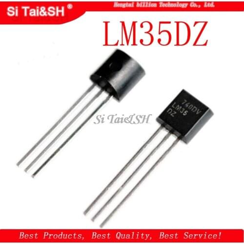 2pcs/lot LM35DZ TO92 LM35 TO-92 LM35D Precision Centigrade Temperature Sensors