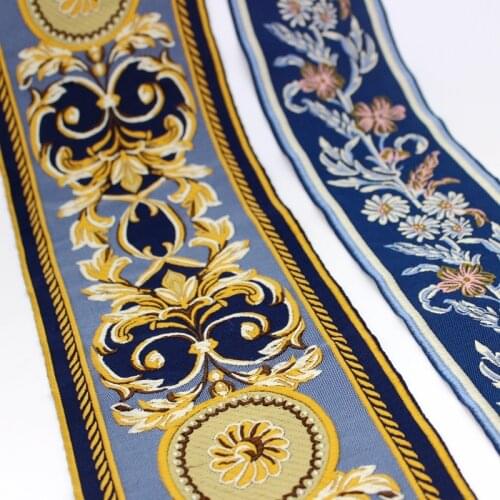 5yards/lot Jacquard Webbing HomeTextile Garment Sewing Handmade curtain sofa tablecloth decorating Embroidery National Ribbon