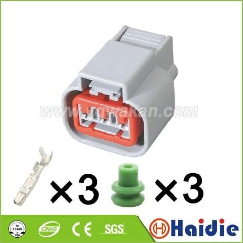 Free shipping 5sets Kum 3pin waterproof auto houisng female plug wire harness cable connector HN036-03027